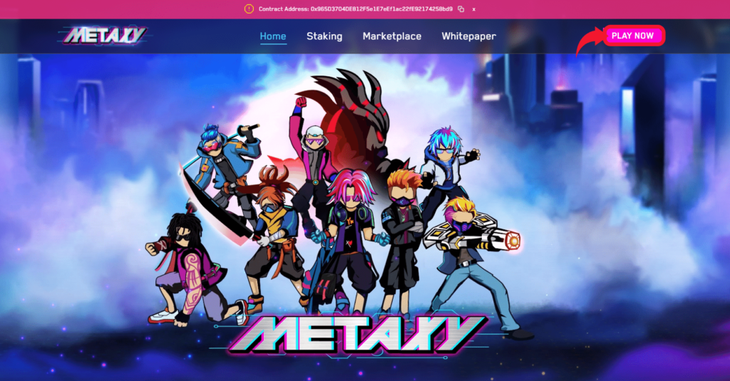 METAXY公式サイトトップページ